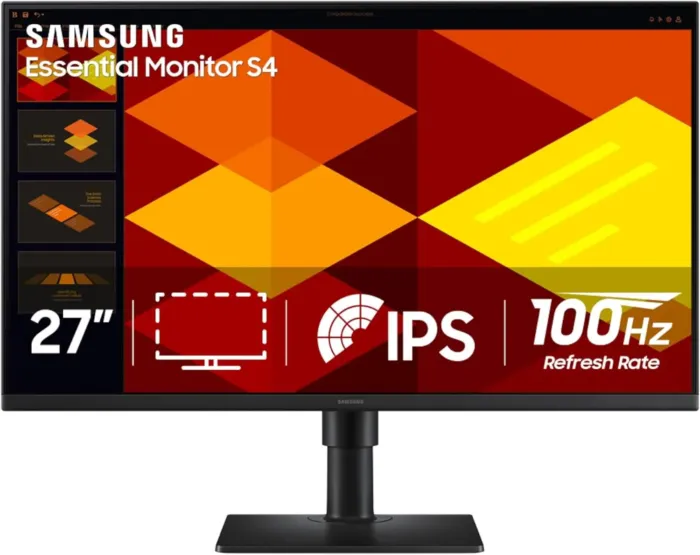 SAMSUNG 27” (S40GD) Borderless Business Monitor with IPS Panel, 100Hz Refresh Rate, Eye Saver Mode, Ergonomic Design, Game Picture Mode, LS27D402GANXGO - Image 2