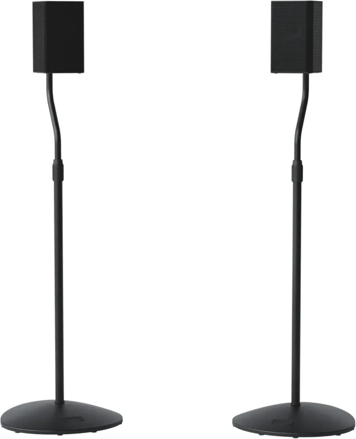 SANUS Speaker Stands Pair - Adjustable Height Speaker Stands for Satellite & Bookshelf Speakers up to 3.5lbs - Tool-Free Adjustment & Easy DIY Assembly - Image 2