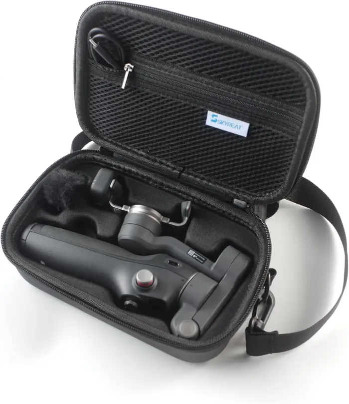 Skyreat Osmo Mobile 7P Case,PU Leather Portable Storage OM 7P Case Shoulder Bag for DJI OM 7 /7P Smartphone Gimbal Stabilizer Accessories - Image 2