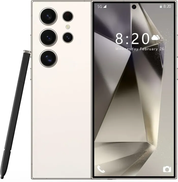 Smartphone Unlocked Cell Phones C24 Ultra 6.82in HD Screen The Black Phone 12GB/256GB Android 14 Straight Talk Phone 8000mAh 512GB Extension Dual Sim Boost Mobile Phones Telefonos (White) - Image 2