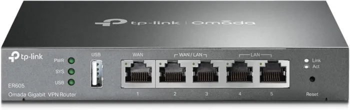TP-Link ER605 V2 Wired Gigabit VPN Router, Up to 3 WAN Ethernet Ports + 1 USB WAN, SPI Firewall SMB Router, Omada SDN Integrated, Load Balance, Lightning Protection - Image 2