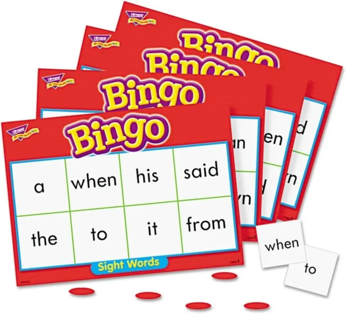 TREND ENTERPRISES: Sight Words Level 1 Bingo Game, Exciting Way for Everyone to Learn, Play 6 Different Ways, Great for Classrooms and at Home, 3 to 36 Players, for Ages 5 and Up - Image 2