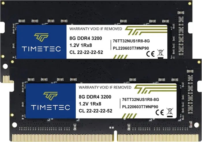 Timetec 16GB KIT(2x8GB) DDR4 3200MHz (or 2933MHz or 2666MHz) PC4-25600 Non-ECC Unbuffered 1.2V CL22 1Rx8 Single Rank 260 Pin SODIMM Laptop Notebook PC Computer Memory RAM Module Upgrade - Image 2