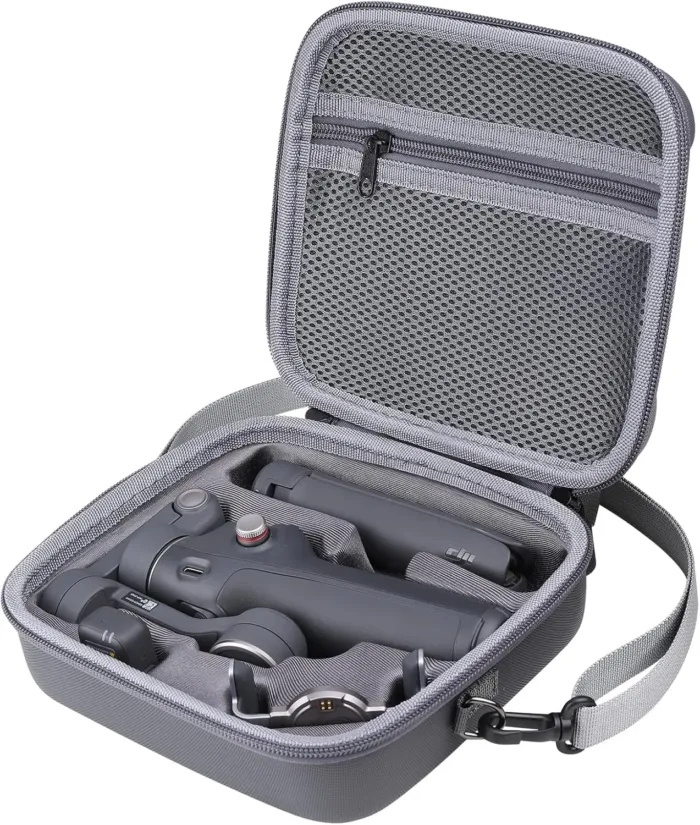 Travel Case for DJI OM 7P/ OM7 - Portable Storage Bag Hardshell Carrying Case Fits DJI Osmo Mobile 7/7P Smartphone Gimbal Stabilizer and Accessories(Grey) - Image 2