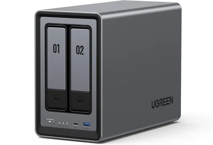UGREEN NASync DXP2800 2-Bay Desktop NAS, Intel N100 Quad-core CPU, 8GB DDR5 RAM, 2.5GbE, 2 * M.2 NVMe Slots, 4K HDMI, Network Attached Storage (Diskless) - Image 2