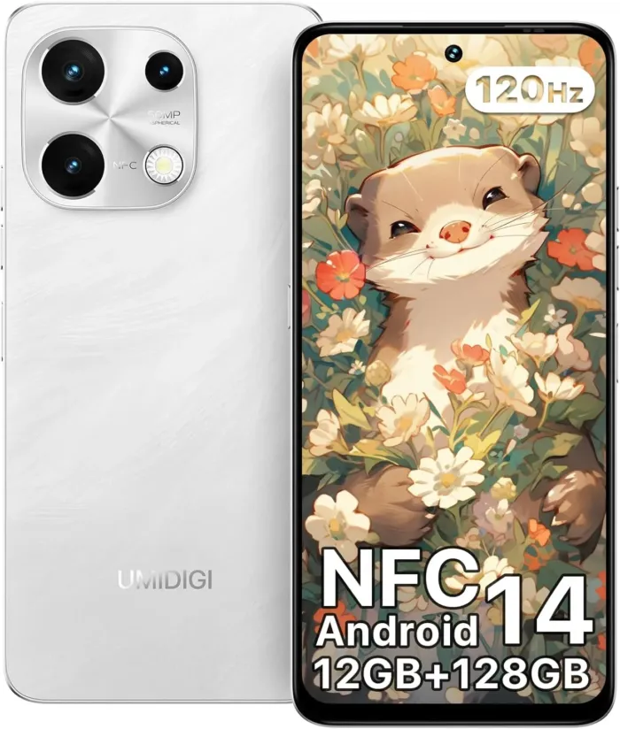 UMIDIGI Note 100 Unlocked Cell Phone,8-core Android 14 Phones,12(6+6) GB+128GB Expand 1TB,6.8''HD+120Hz Display,50MP Camera,5000mAh+20W Fast Charge Dual SIM Smart Phone,NFC,Face ID+Fingerprint,GPS - Image 2