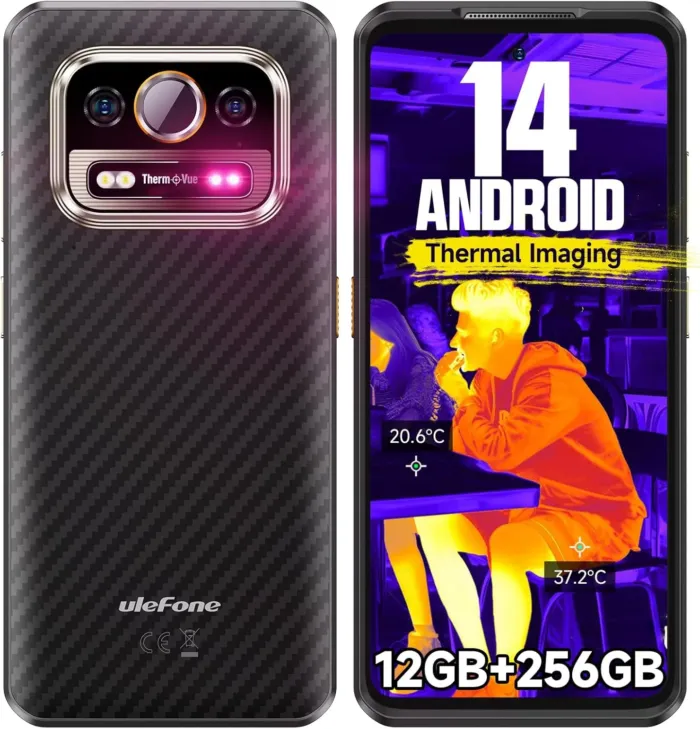 Ulefone Rugged Smartphone, Armor 25T Thermal Imaging Camera, Android 14 12GB + 256GB Helio G99 Octa-Core, 50MP + 64MP Night Vision, 33W/6500mAh 6.78 Inch 120Hz, IP68 Dual SIM 4G Unlocked Cell Phone - Image 2