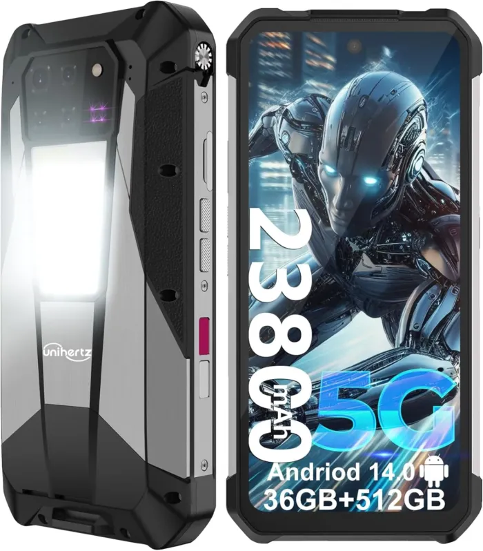 Unihertz Tank 3 Pro Rugged Smartphone 5G, Android 14 Mobile Phones with Projector, 36GB RAM+512GB ROM, 6.79" Waterproof Unlocked Cell Phone 23800mAh, 2TB Expand/OTG(Support T-Mobile&Verizon Only) - Image 2