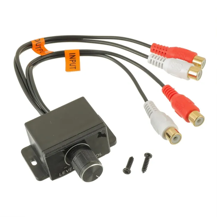 Universal Car RCA Amplifier Level Controller Car RCA Audio Bass Control Knob Sub Amp Volume Control Cable for Car Motorcycle Speakers Home Theater - Image 2