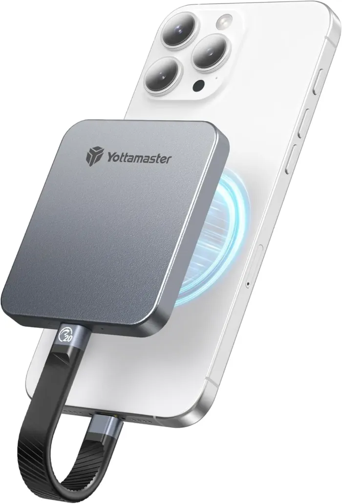 Yottamaster 1TB Magnetic External SSD, Up to 2000MB/s USB 3.2 Gen 2x2 Portable Solid State Drive, Supports 4K ProRes HDR Compatible with iPhone 16/15 Pro Max, Smartphone, Tablet, Laptop - Image 2