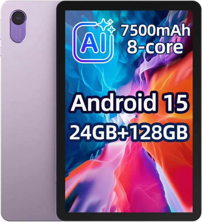 plimpton 2025 AI-Powered 10 Inch Android 15 Tablet – 24(8+16) GB RAM+128GB ROM, Upgraded 7500mAh Battery(50% Bigger Than Average), Gesture Control, Octa-Core CPU, PlimPad P2 - Image 2