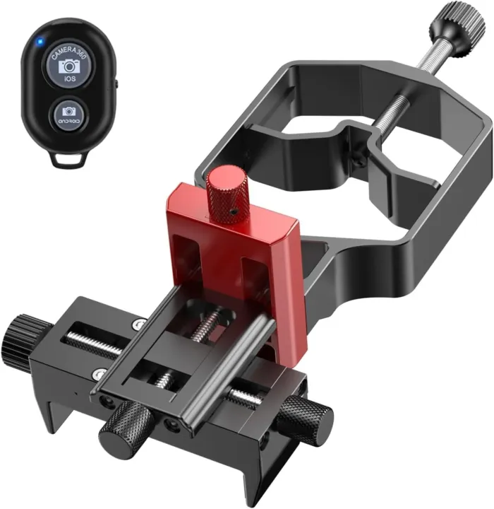 tridaptor - Universal Phone Scope Digiscoping Adapter|High-Precision XYZ Metal Telescope Mount 3-Axis Smartphone Holder for Spotting Scope Monocular Binos|Fits All Cell Phone Camera/Max 2.4" Eyepiece - Image 2