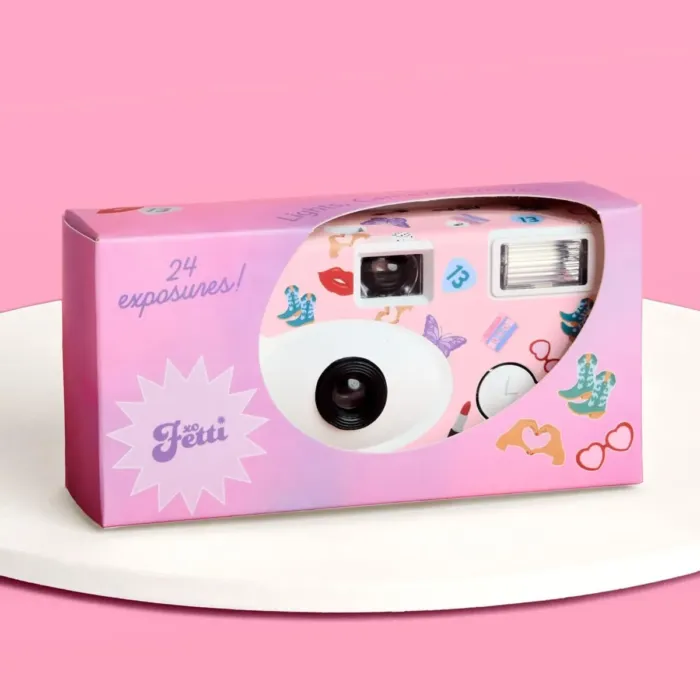 xo, Fetti ERAS Disposable Camera - 24 Exposure Film | Bachelorette Photo Supplies, Cute Birthday Party Activity, Bridesmaid Gift, Concert Pictures - Image 2